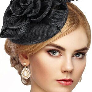 Vintage 1920s Tea Party Fascinator with Hair Clip for Women